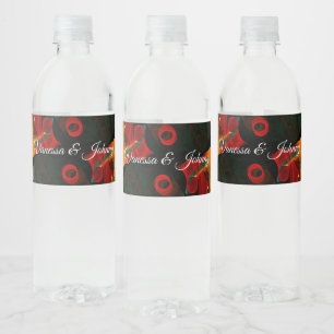Elegant Classic Modern Trendy Pattern #903 Wedding Water Bottle Label