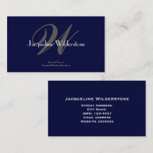 Elegant Classic Monogram & Name Chic Professional 
