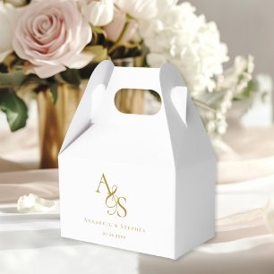 Elegant, Classic, Monogram, Wedding Favour Box