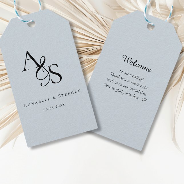 Elegant, Classic, Monogram, Wedding Gift Tags (Creator Uploaded)