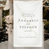Elegant, Classic, Monogram, White Wedding