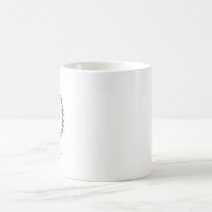 Elegant, classic monogram wreath coffee mug
