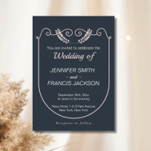 Elegant Classic Navy and Blush Wedding