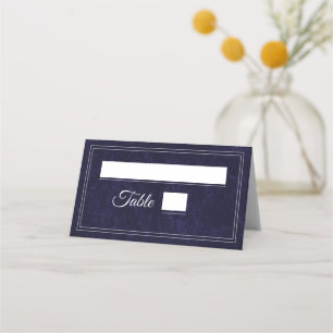 Elegant Classic Navy Blue Wedding Place Card