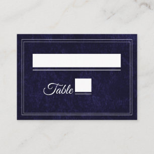 Elegant Classic Navy Blue Wedding Place Card