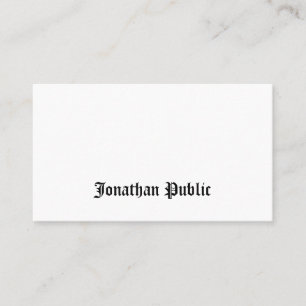 Elegant Classic Nostalgic Look Professional Design Business Card