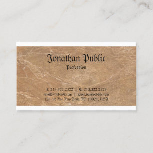 Elegant Classic Nostalgic Script Trendy Marble Business Card