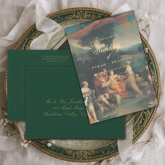 Elegant Classic Old painting Wedding Invitation (Creator Uploaded)