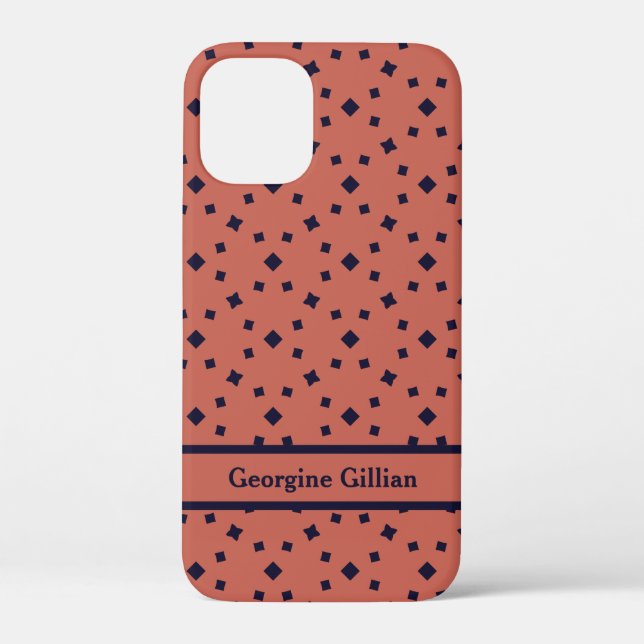 elegant classic old rose dark blue  Case-Mate iPhone case (Back)