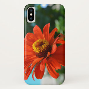 Elegant classic orange floral flower iPhone x case