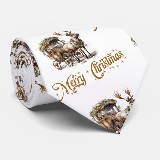 Elegant classic pastel green and gold Christmas Tie (Rolled)