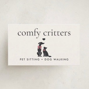 Elegant Classic Pet Sitter Business Card