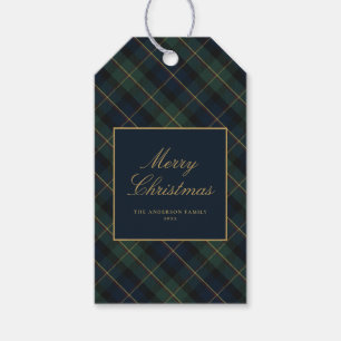 Elegant Classic Plaid Christmas Gift Tags