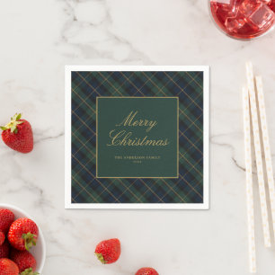 Elegant Classic Plaid Christmas Napkin