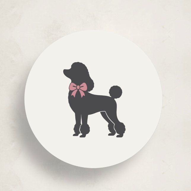 Elegant Classic Poodle Seal Sticker (Creator Uploaded)
