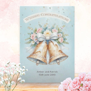 Elegant Classic Pretty Personalised Wedding Bells Card
