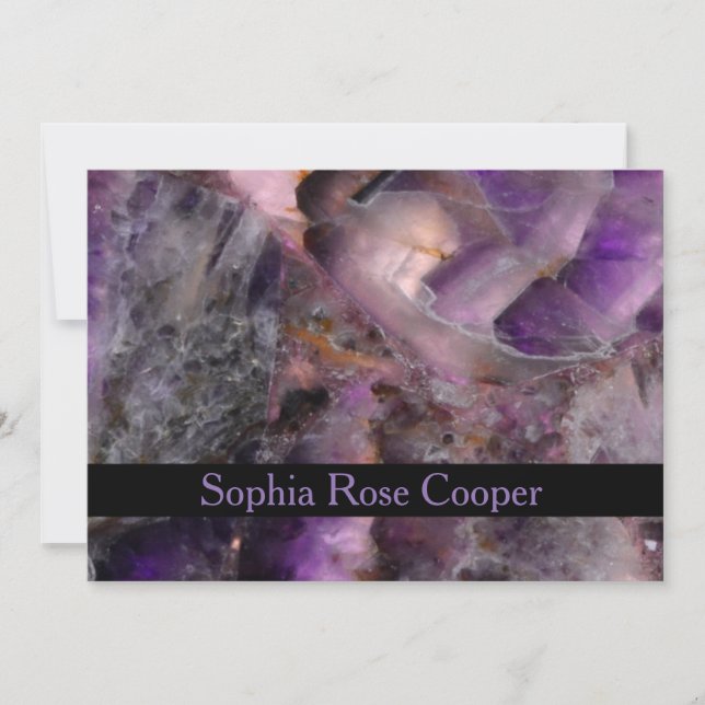 Elegant classic Purple Quartz pattern (Front)