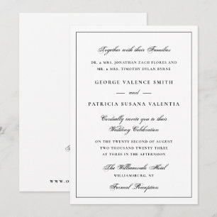 Elegant Classic QR Code Wedding Website Invitation