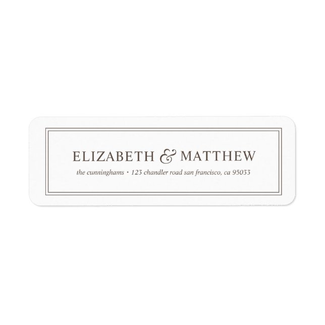 Elegant Classic Return Address Label (Front)