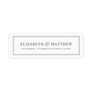 Elegant Classic Return Address Return Address Label