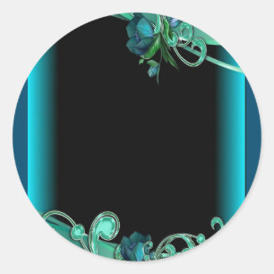 Elegant Classic Round Sticker Invitations - Custom