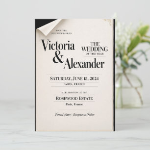 Elegant Classic Royal Wedding Invitation Luxury