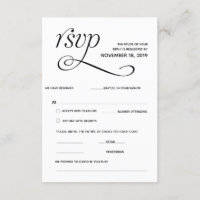 Elegant Classic RSVP (Response) Enclosure Card