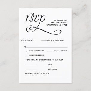 Elegant Classic RSVP (Response) Enclosure Card