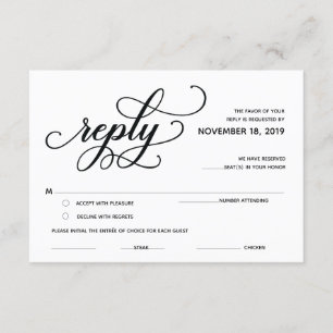 Elegant Classic RSVP (Response) Enclosure Card