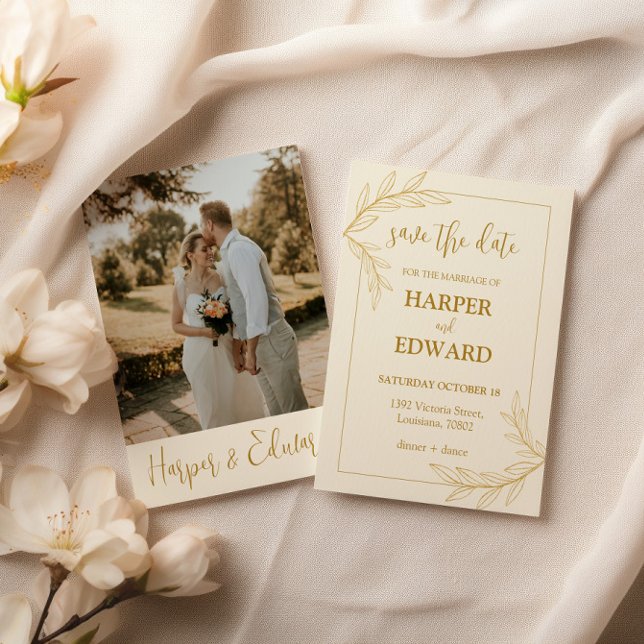 Elegant Classic Script Photo Wedding Invitation (Creator Uploaded)