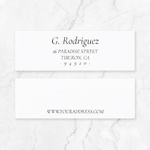 Elegant Classic Serif Font . Address 05 . Mini Business Card