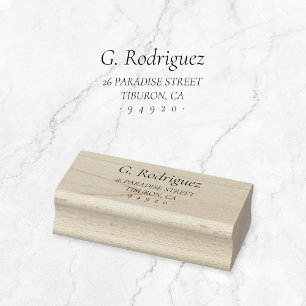 Elegant Classic Serif Font . Return Address 05 . Rubber Stamp