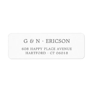 Elegant Classic Silver Grey Wedding Return Address Label