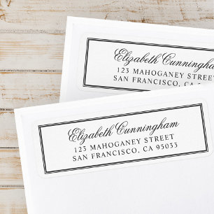 Elegant Classic Simple Frames Return Address Label