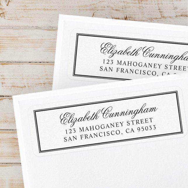 Elegant Classic Simple Frames Return Address Label (Creator Uploaded)