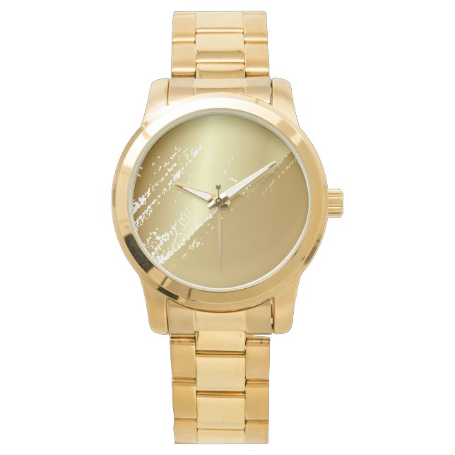 Elegant Classic Simple Gold Teal Women's Watch (Front)