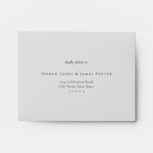Elegant Classic Simple Light Grey RSVP envelope