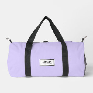 Elegant Classic Simple Light Lavender Custom Duffle Bag