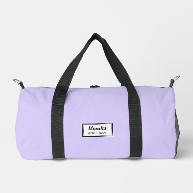Elegant Classic Simple Light Lavender Custom Duffle Bag (Front)
