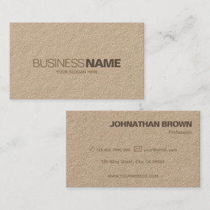 Elegant Classic Simple Vintage Kraft Paper Rustic Business Card