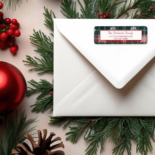 Elegant Classic Snowflakes Holiday winter return Return Address Label
