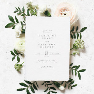 Elegant Classic Sophisticated Wedding Invitation