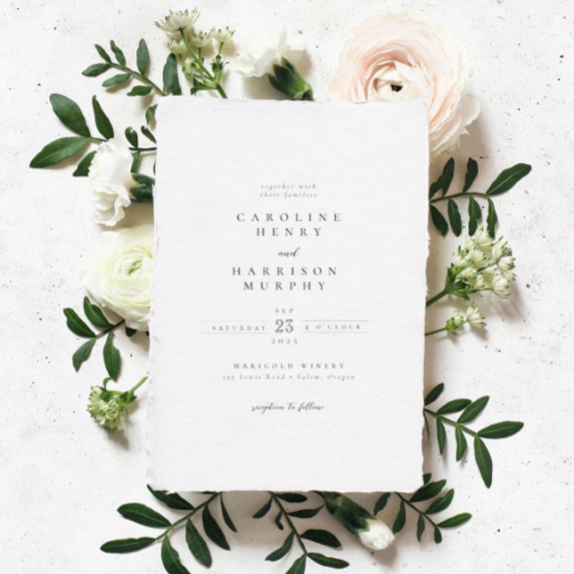 Elegant Classic Sophisticated Wedding Invitation (Creator Uploaded)