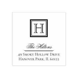 Elegant Classic Square Monogram Stamp