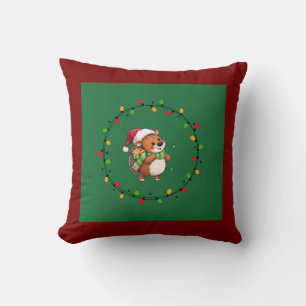 Elegant Classic Traditional Simple Red Green Cushion