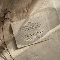 Elegant Classic Vintage Bridesmaid Proposal Card