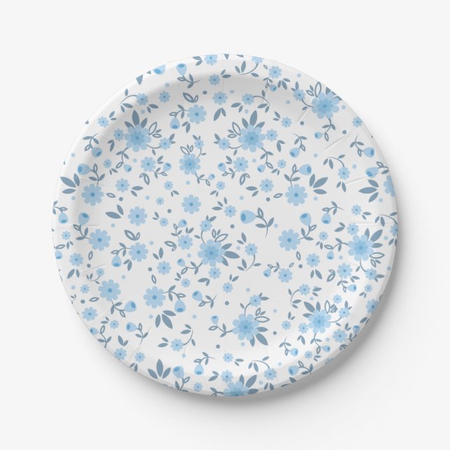 Elegant Classic Vintage Floral Ditsy | Paper Plate (Front)