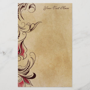 Elegant Classic Vintage Floral Stationary Stationery