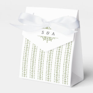 Elegant classic vintage wedding monogram favour box