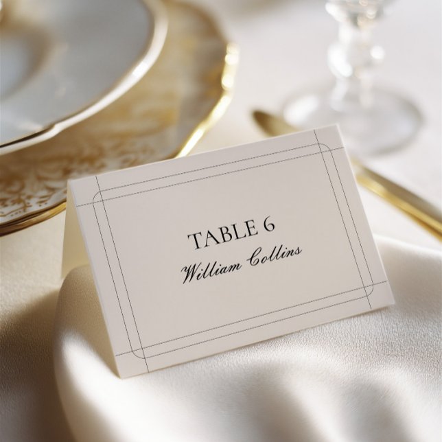 Elegant Classic Vintage Wedding Place Card (Elegant Classic Vintage Wedding Place Card)